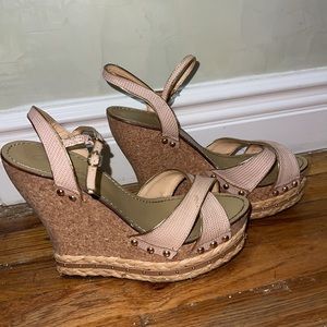 Worn Charles & Keith wedges shoes.